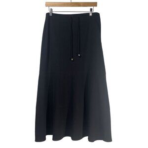 Dressbarn Women's Flared Knee Length Skirt Black Size 6